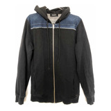 Campera Diesel Hombre Algodón Jean Con Cierre Y Capucha