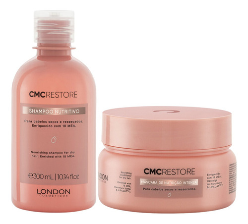 Kit Shampoo 300ml/máscara 200g Cmc Restore London Cosméticos