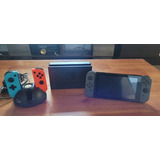 Nintendo Switch Flashada Black V1 32gb + 64sd + Dock + 