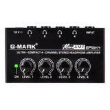 Amplificador De Audífonos G- Mark 4 Canales  Estereo