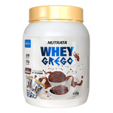 Suplemento Em Pó Nutrata  Grego Whey Grego Whey Proteins Whey Grego Sabor  Brigadeiro Em Pote De 450ml