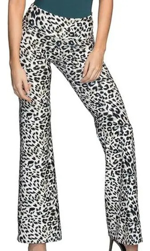 Calça Flare Sexy Demillus Estampa Animal Print