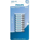Pilha Aaa Philips Alcalina Kit C/16 Pilhas Palito