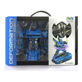 Deformation Transform Robot Auto Radio Control Transformable Color Azul