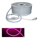 2 Metros De Manguera Led Neón Flex Luz Rosa Con Conector