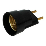 Bocal Soquete E-27 C/ Plug Macho P/ Tomada Adaptador Abajur