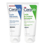 Kit Cerave Corporal - Loção Hidra 200ml+loção De Limp 200ml