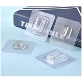 Kit 2 Pares Gancho Parede Dupla Face Transparente Resistente