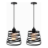 2 Lámparas De Techo Colgante Industrial Vintage Espiral
