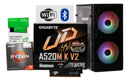 Pc Gamer Ryzen 5700g 16gb Ram 500 Ssd Graficos Radeon 8 Wifi