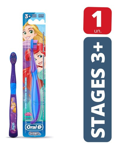 Oral-b Escova Dental Infantil Stages 3+ Suave Princesa Ariel