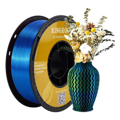 Filamento Kingroon Silk Pla Tricolor 1.75 Mm 1 Kg 343 M Color Yellow-blue-green
