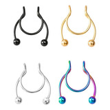 Pircing Falso Septum Set X 4 Unidades Delicado Sencillo 