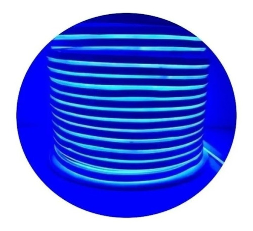 Kit2 100metros Mangueira Led Neon Flex + 5 Conectores Azul