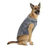 Canada Pooch Blue Downtown Denim Chaleco Para Perro, Grande