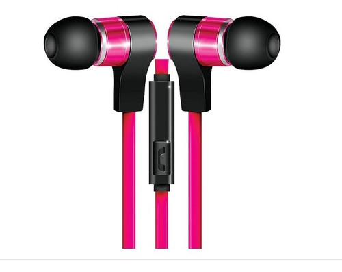 Auriculares Metalicos In Ear Con Microfono Cable Plano Coby