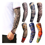 Kit 3 Pares Variados Manguito Tatuagem Ciclismo Bike Moto 