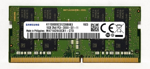 Memoria Ram Laptop 16gb Samsung Pc4-2666v 2rx8 Oferta!