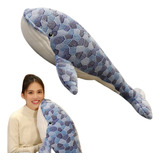 Juguete Peluche Ballena Almohada Suave Muñeco Grande 70