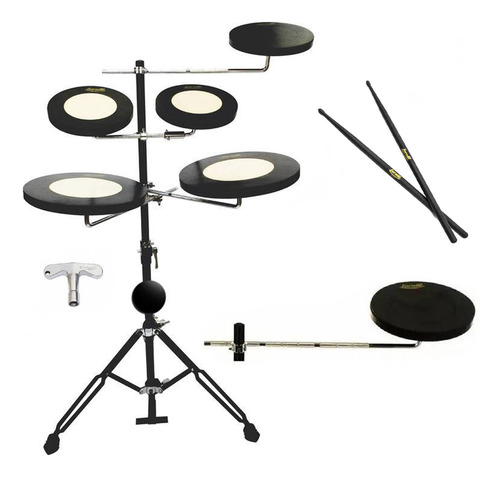 Bateria Praticável Torelli Com Pad Extra Tbe01 + Baqueta