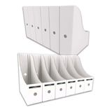 Organizador De Revistas Y Archivos Huaprint 12 Uni. Blanco