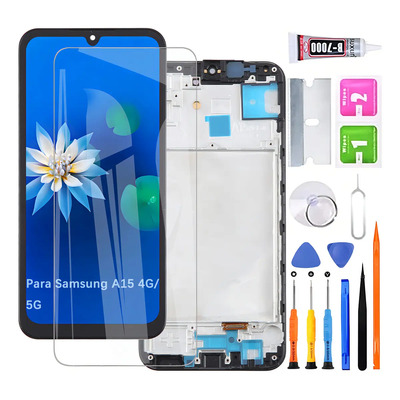 Pantalla Para Samsung A15 A155m/n A15 5g A156m/n Con Marco Negro