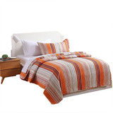 Cubrecama Twin Naranja Verano Cover 1 Plaza 1/2 Fundas Quilt