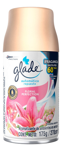 Repuesto Aromatizante Glade Automático En Aerosol Floral Perfection 175 G