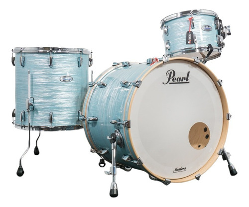 Bateria Pearl Master Maple Complete 3 Cuerpos Bombo 24 Blue