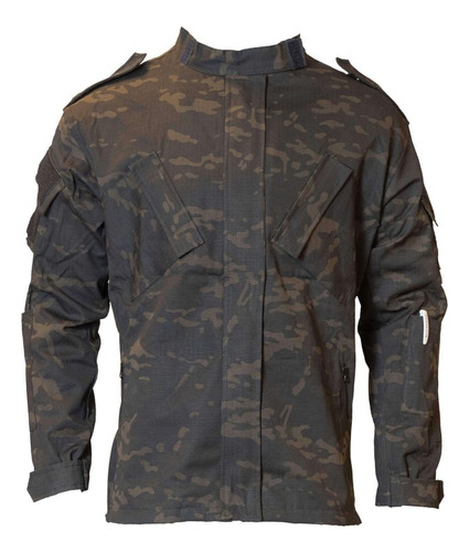 Camisaco Chaquetilla Americano Tela Rip Stop Multicam Black 