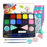 Kit De Pintura Facial Bowitzki Con 10 Colores, 32 Plantillas