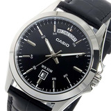 Reloj Casio Sumerg Mtp-1370l-1a Origin Lcal Barrio Belgrano Color De La Malla Negro Color Del Bisel Plateado Color Del Fondo Negro