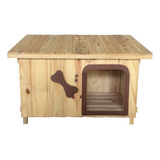 Casinha Para Cachorro Gg Madeira Pinus Cães Cama Espaçosa 