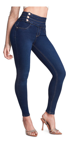 Jeans Dama Seven Colombiano Levanta Pompa Push Up 