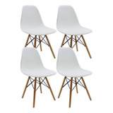 Silla De Comedor Boxbit Eames Estructura Color Blanco 4 Unidades