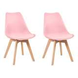 Kit 2 Cadeiras Charles Eames Leda Design Wood - Frete Grátis