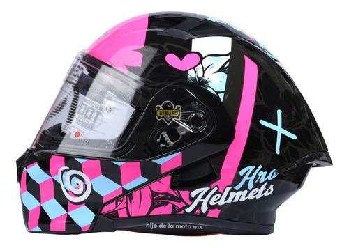 Casco Abatible Hro 3420dv Hybrir - Rosa