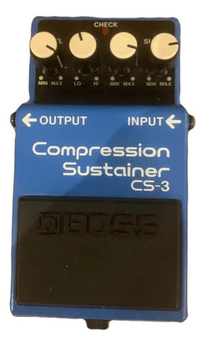 Pedal De Efeito Boss Compression Sustainer Cs-3  Azul