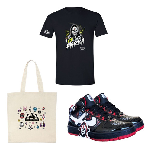 Kit Tenis Panam + Regalo Playera Hombre Y Bolsa La Parka