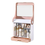Caja Organizador De Cosméticos Maquillaje Con Espejo