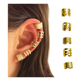 Aretes Ear Cuff Mujer Ajustable Sin Perforación Set 5 Stars