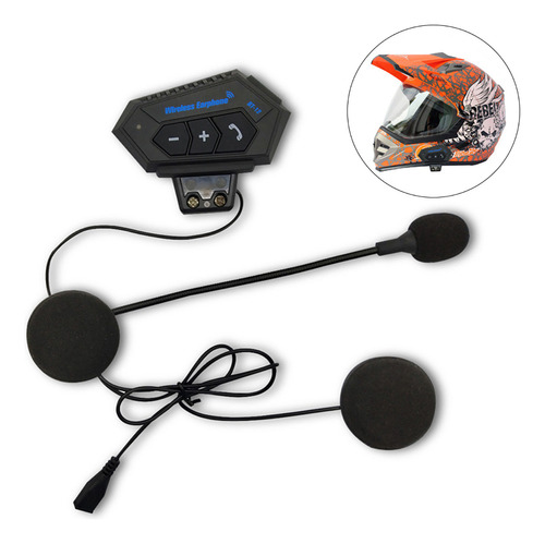 Audífono Con Micrófono Bluetooth Para Casco Moto Manoslibres