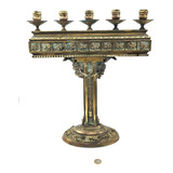 Candelabro Iglesia Imponente Bronce Macizo (5,6kg) Religion