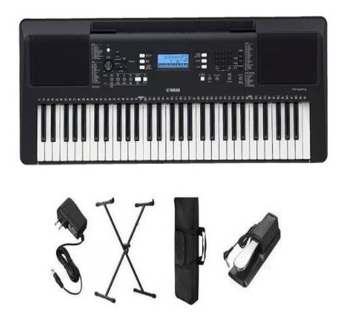 Teclado Arranjador Psr-e373 Preto Yamaha Kit