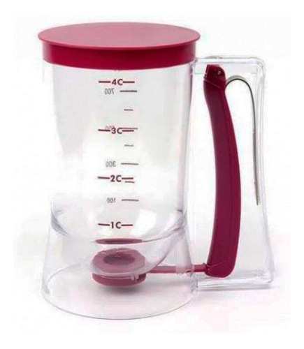 Funil Dispenser Para Massas Com Alça Dosadora Cupcake 900ml Cor Transparente