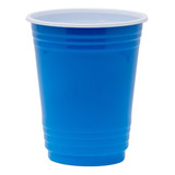 Copo Americano Beer Pong Festa Biodegradável 400ml 50 Unid Cor 25 Azul + 25 Preto
