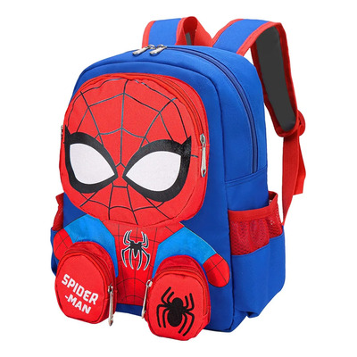 Mochila Escolar Azul Dibujos Animados Spider Man 3D Niños 4-8 Años 13L | Envío gratis