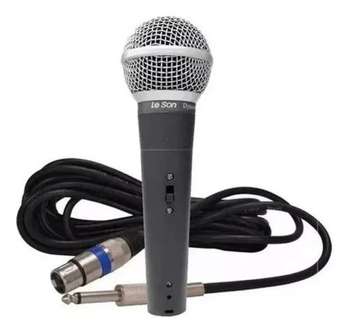 Microfone Leson Com Fio Profissional Ls58 Cabo De 3 Metros