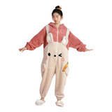 Pijama Mameluco De Mujer Estilo Kawaii De Conejo Tela Polar 