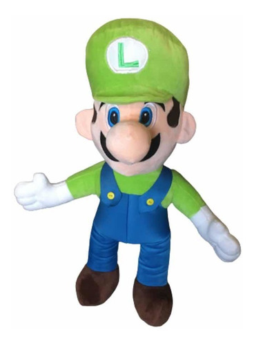 Mario Bros O Luigi Peluche Bordado Enorme 55cm Gigante Nal